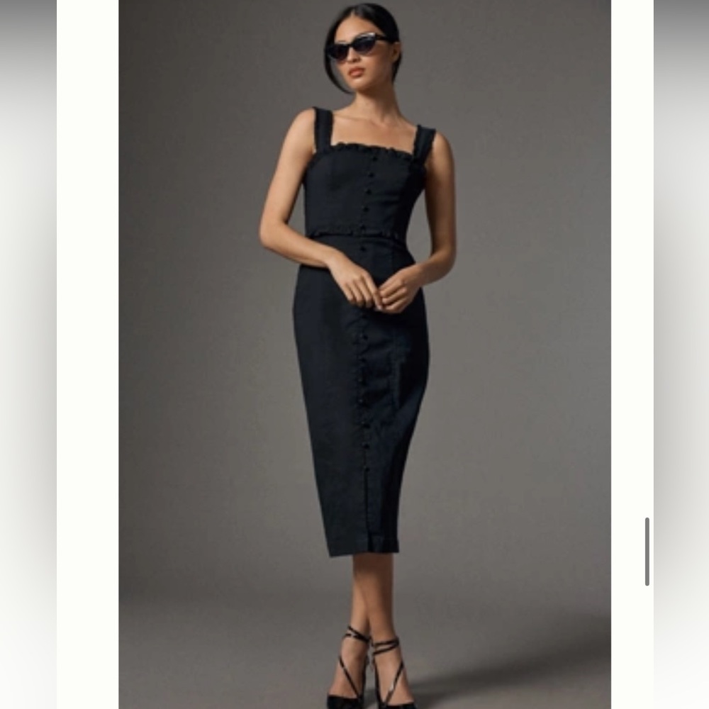 Anthropologie Black Mini Dress